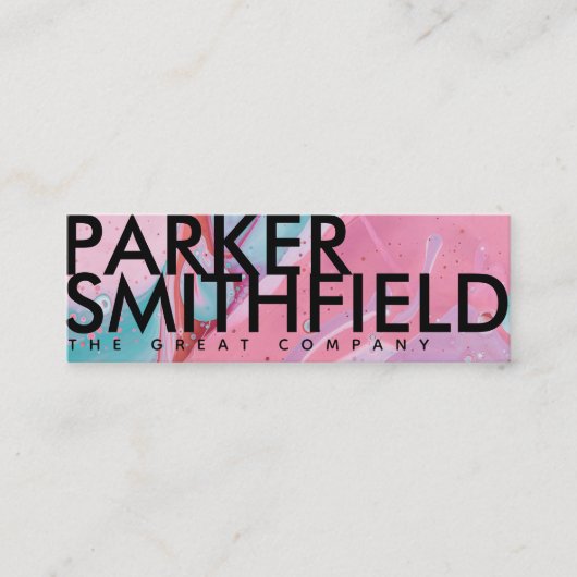 Carte De Visite Mini Peinture colorée pour (Devant)