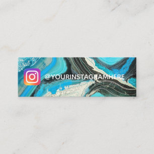 Carte De Visite Mini Peinture et lignes médias sociaux Instagram