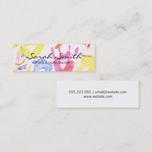 Carte De Visite Mini Peinture manuelle (Devant / Derrière)