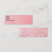 Carte De Visite Mini Peinture rose (Devant / Derrière)