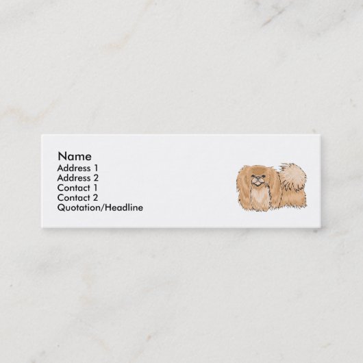 Carte De Visite Mini Pekingese (Devant)
