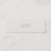 Carte De Visite Mini Perle de Luxe Couleur Pastel Simple Professionnel (Dos)