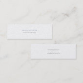 Carte De Visite Mini Perle de Luxe Simple Noir Blanc Professionnel (Devant / Derrière)