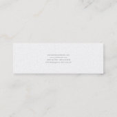Carte De Visite Mini Perle de Luxe Simple Noir Blanc Professionnel (Dos)