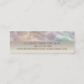 Carte De Visite Mini Perle Holographique Lotus tendance professionnelle (Dos)