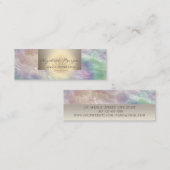 Carte De Visite Mini Perle Holographique Lotus tendance professionnelle (Devant / Derrière)