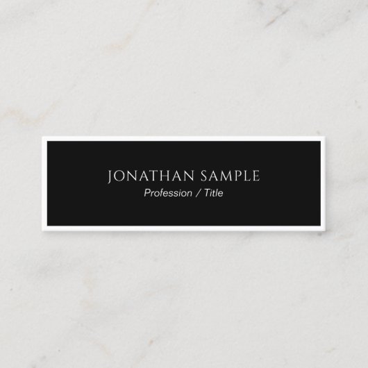 Carte De Visite Mini Personnalisé Design professionnel moderne Modèle é (Devant)