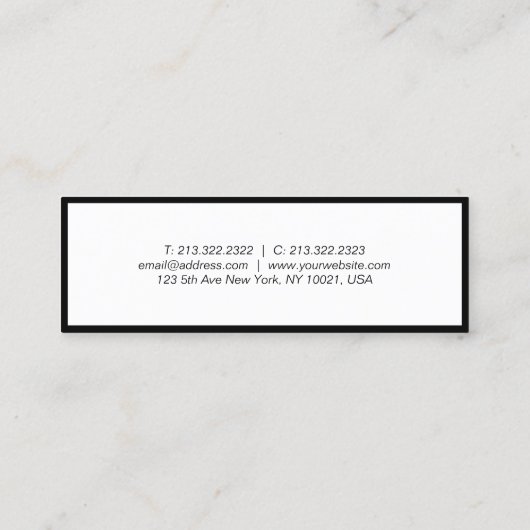 Carte De Visite Mini Personnalisé Design professionnel moderne Modèle é (Dos)