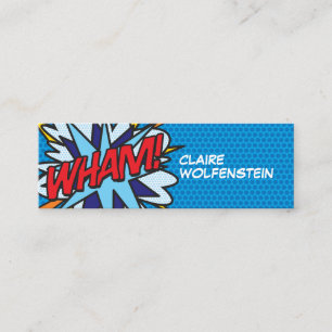 Carte De Visite Mini Personnalisé Pop Art Comic Book WHAM!