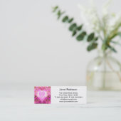 Carte De Visite Mini Pétale rose d'aquarelle (Debout devant)