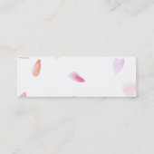 Carte De Visite Mini Pétales Roses romantiques (Dos)