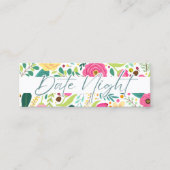 Carte De Visite Mini Petals Prosecco Fête des mariées Date Nuit Idée (Devant)