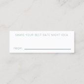 Carte De Visite Mini Petals Prosecco Fête des mariées Date Nuit Idée (Dos)