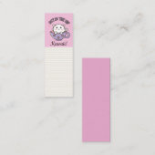 Carte De Visite Mini Petit chat rose (Devant / Derrière)