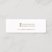 Carte De Visite Mini Petit Écran En Cuir Beige Tan (Dos)