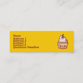 Carte De Visite Mini Petit gâteau de vanille de cerise