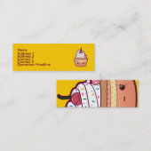 Carte De Visite Mini Petit gâteau de vanille de cerise (Devant / Derrière)