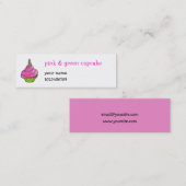 Carte De Visite Mini Petit gâteau rose et vert (Devant / Derrière)