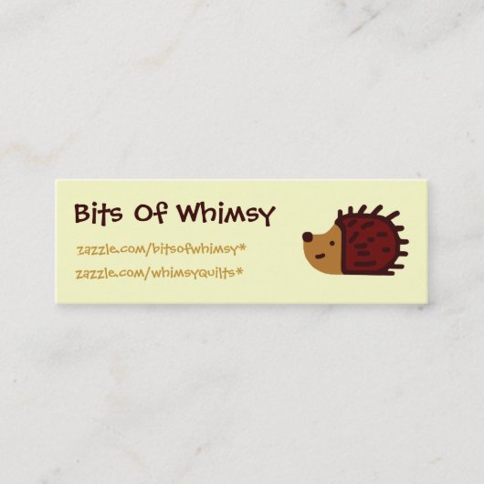 Carte De Visite Mini Petit hérisson ! (Devant)