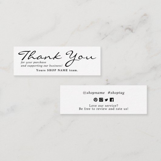 Carte De Visite Mini Petit Merci à commander  (Devant / Derrière)