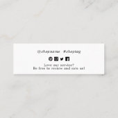 Carte De Visite Mini Petit Merci à commander  (Dos)