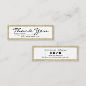 Carte De Visite Mini Petit Merci pour commander cadre or  (Devant / Derrière)