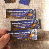 Carte De Visite Mini Petit Signet, Chouettes, Forêt Misty, Sagesse