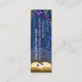 Carte De Visite Mini Petit Signet, Forêt Misty, Papillons (Devant)