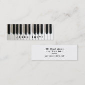 Carte De Visite Mini petite musique de piano mince (Devant / Derrière)