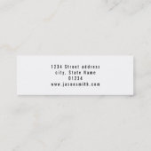 Carte De Visite Mini petite musique de piano mince (Dos)