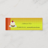 Carte De Visite Mini Petits gâteaux et confections doux de gâteau de (Dos)