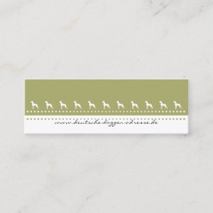 Carte De Visite Mini Petits silhouettes de Dogue Allemand
