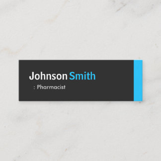 Carte De Visite Mini Pharmacien - Personnel Aqua Blue Mini