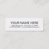 Carte De Visite Mini PHARMACISTE rétro (Dos)