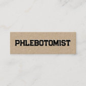 Carte De Visite Mini Phlebotomiste Kraft (Devant)