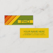 Carte De Visite Mini PHO rétro (Devant / Derrière)