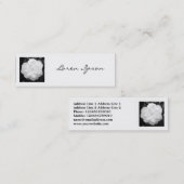 Carte De Visite Mini Photo carré - Camelia blanche (Devant / Derrière)