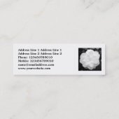 Carte De Visite Mini Photo carré - Camelia blanche (Dos)