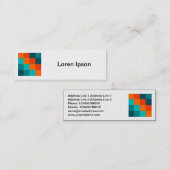 Carte De Visite Mini Photo carré - Carrés couleur 01 (Devant / Derrière)