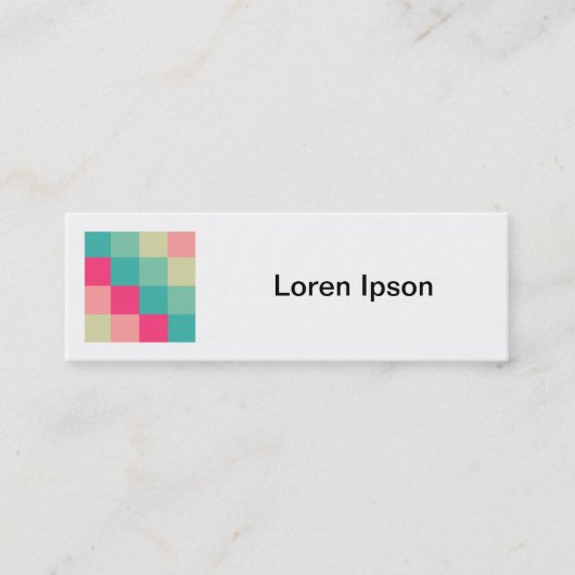 Carte De Visite Mini Photo carré - Carrés couleur 013 (Devant)