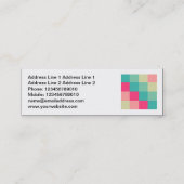 Carte De Visite Mini Photo carré - Carrés couleur 013 (Dos)