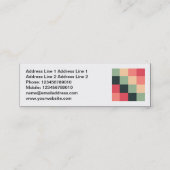 Carte De Visite Mini Photo carré - Carrés couleur 015 (Dos)