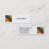 Carte De Visite Mini Photo carré - Carrés couleur 03 (Devant / Derrière)