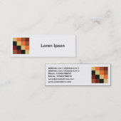 Carte De Visite Mini Photo carré - Carrés couleur 04 (Devant / Derrière)