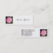 Carte De Visite Mini Photo carré - Cosmos rose (Devant / Derrière)