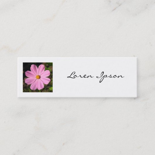 Carte De Visite Mini Photo carré - Cosmos rose (Devant)