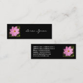 Carte De Visite Mini Photo carré - Cosmos rose (Devant / Derrière)