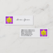 Carte De Visite Mini Photo carré - Daffodil 02 (Devant / Derrière)