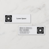 Carte De Visite Mini Photo carré - Fleur géométrique (Devant / Derrière)