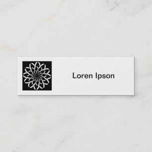 Carte De Visite Mini Photo carré - Fleur géométrique 02